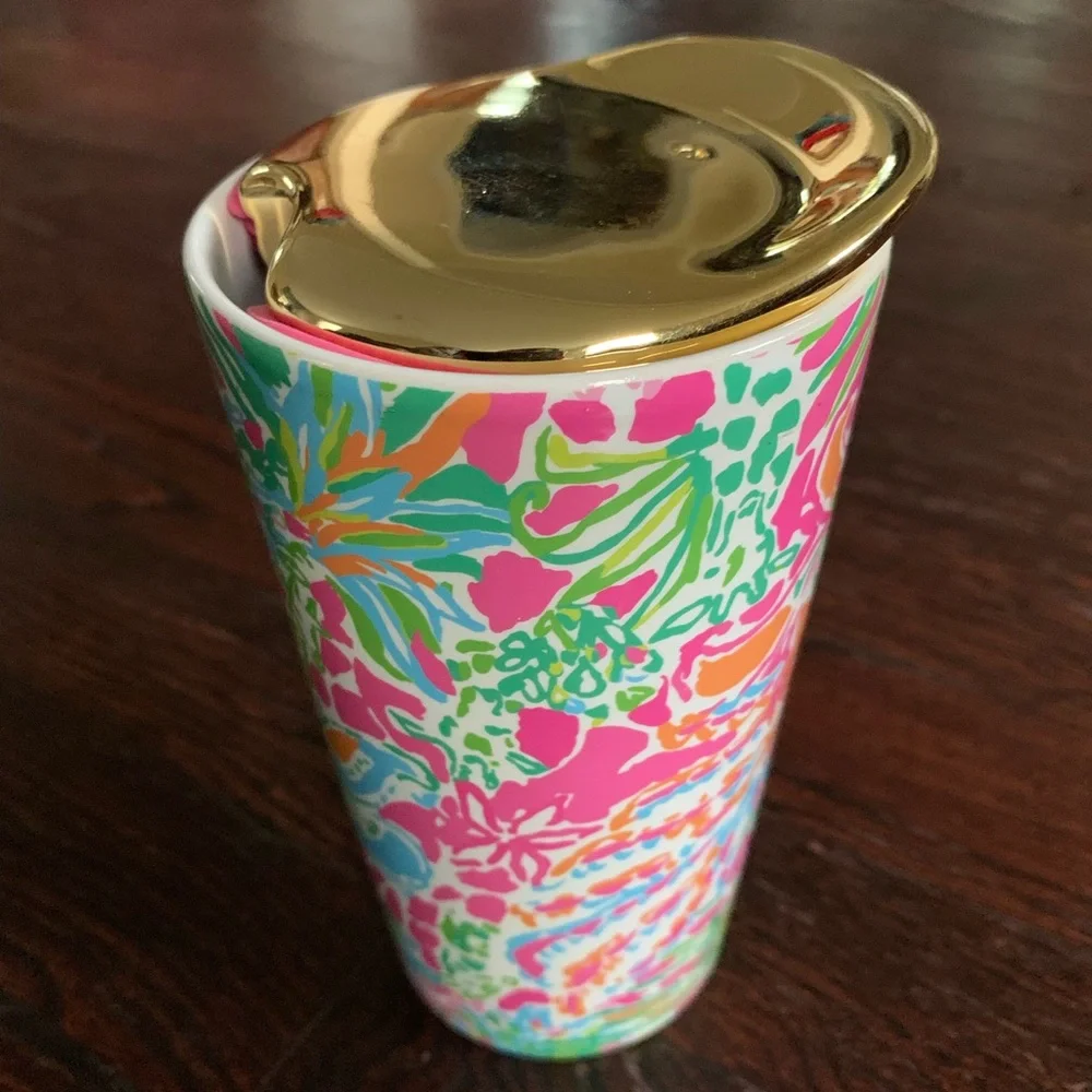 Lilly Pulitzer Pink and White Tumbler - Picture 13 of 16